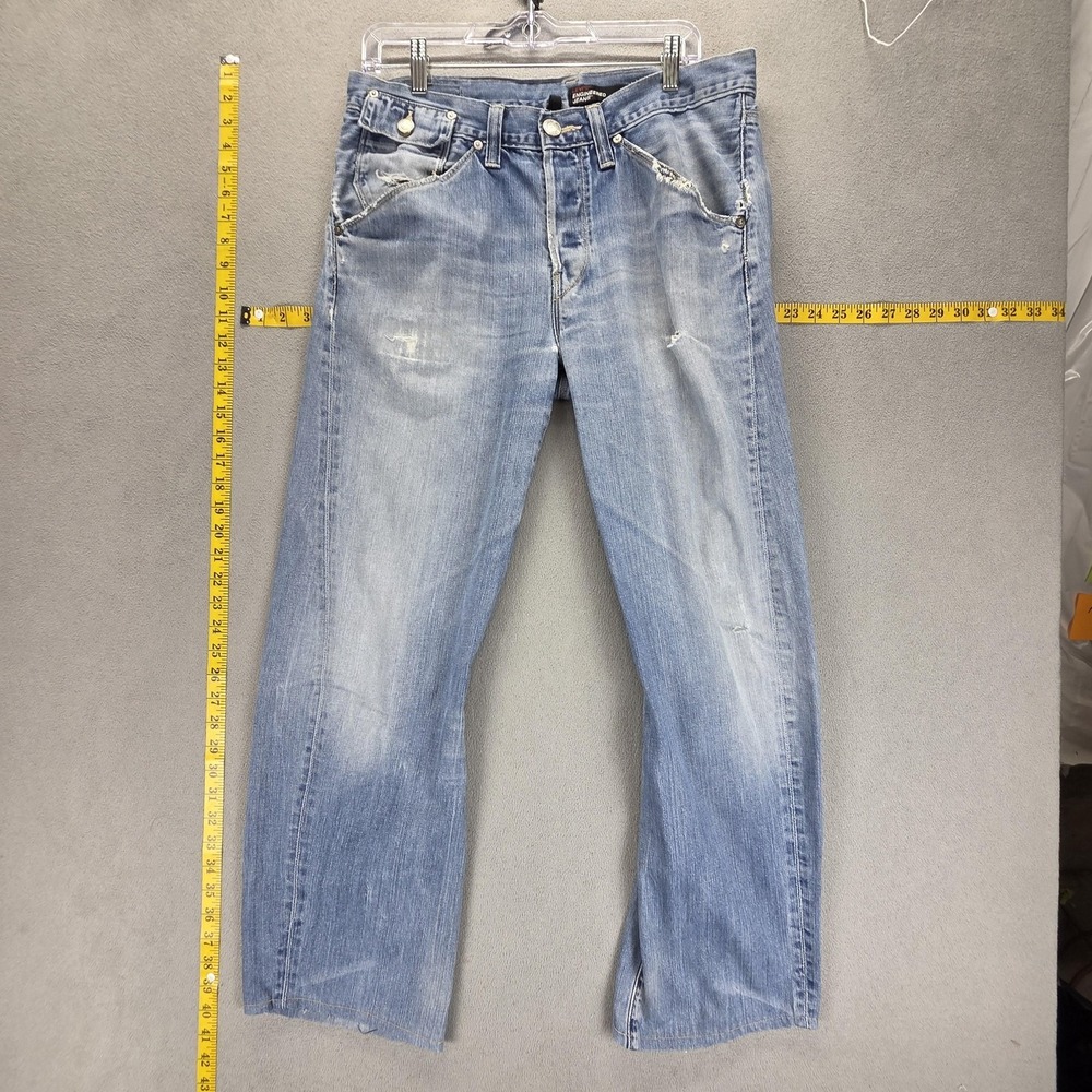 Vintage Levis Engineered Jeans Mens Blue Twisted Flap Pocket Fits 32x29